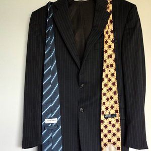 Burberry London Men's Striped Suit Jacket.